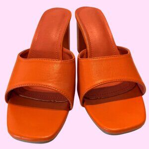 Women's Square Toe Kitten Mule Heel